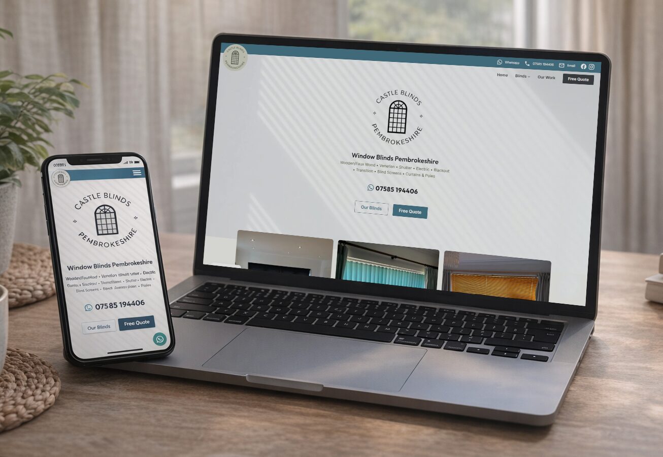 Photo of a Pembrokeshire business website by West Coast Digital